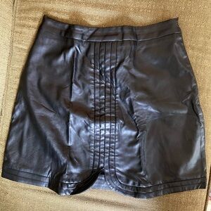 Leather Mini Skirt - Small